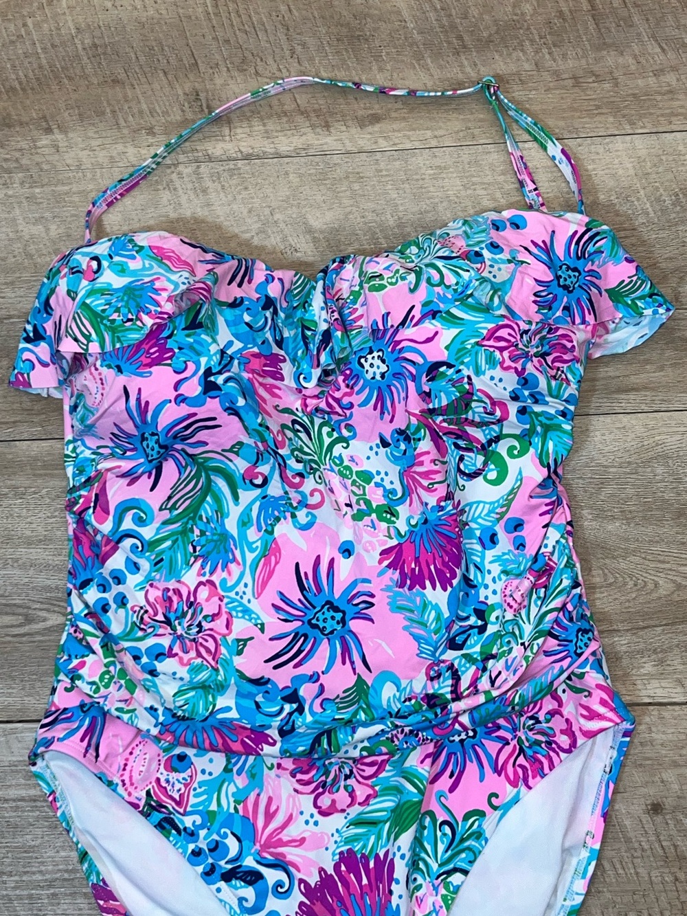 Lilly Pulitzer Rubyann One Piece Swimsuit in Mandevilla Baby Paradise Petals 12 - Picture 5 of 10